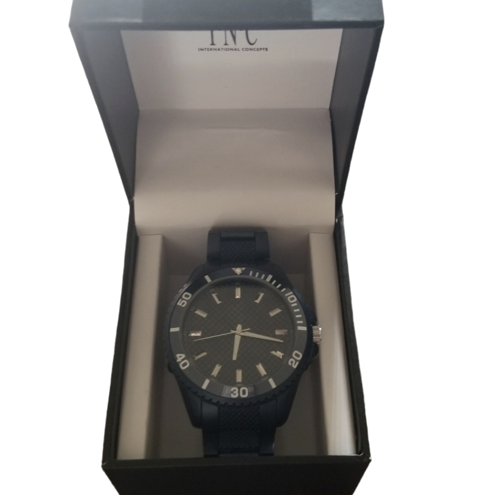 NWT I.N.C. International Concepts Men's Bracelet Sport Watch 46mm, Blue …